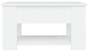 Τραπεζάκι Σαλονιού Λευκό 79 x 49 x 41 εκ. Επεξεργασμένο Ξύλο - Λευκό