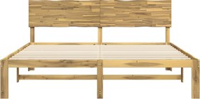 vidaXL Διπλό Κρεβάτι με Κεφαλάρι ROSTOCK Λευκό 200 x 200 cm