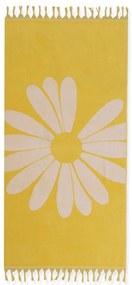 Πετσέτα Θαλάσσης Daisy Style Yellow Nef-Nef Beach 80x160cm 100% Βαμβάκι