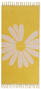 Πετσέτα Θαλάσσης Daisy Style Yellow Nef-Nef Θαλάσσης 80x160cm 100% Cotton