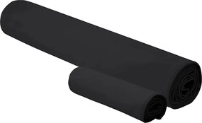 vidaXL Σύνολο πετσέτας αθλητισμού 2 pcs Μαύρο ύφασμα