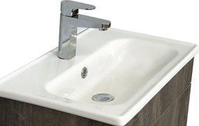 Martin Skopelos 81x37 White Gloss - Πάγκος με Νιπτήρα &amp; Καθρέπτη