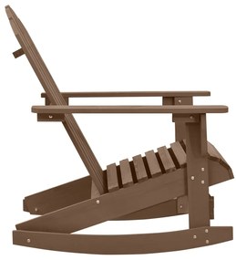 vidaXL Πολυθρόνα Κουνιστή Κήπου Καφέ Ξύλινη