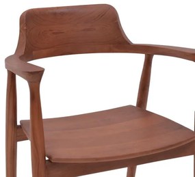 Πολυθρόνα Jambene teak ξύλο σε καρυδί απόχρωση 57x54x79εκ 57x54x79 εκ.