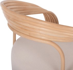 ΠΟΛΥΘΡΟΝΑ DUCHESS ΑΠΟ RATTAN ΦΥΣΙΚΟ-ΕΚΡΟΥ ΜΑΞΙΛΑΡΙ HM9478 81x59x70Y εκ.