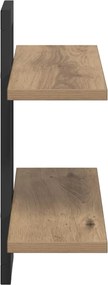 vidaXL Κρεμαστά ράφια Artisan Δρυς 40 x 15 x 40 εκ Επεξεργασμένο Ξύλο