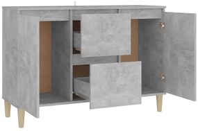 vidaXL Μπουφές Γκρι Σκυροδέματος 101x35x70 εκ. από Επεξεργασμένο Ξύλο