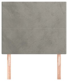 vidaXL Κεφαλάρια Κρεβατιού 2 τεμ. Αν. Γκρι 80 x 5 x 78/88εκ.Βελούδινο