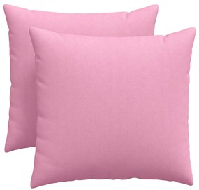 vidaXL Μαξιλάρι Καναπέ 2 pcs Ροζ 50 x 50 cm ύφασμα