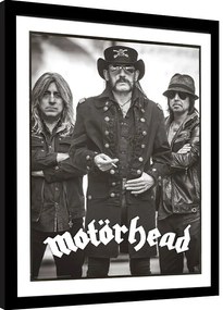 Κορνιζαρισμένη αφίσα Motorhead - Groupe Noir et Blanc