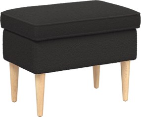 vidaXL Πολυθρόνα Ποδιών Μαύρο 55 x 35 x 41 εκ Μπουκλέ