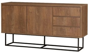 Μπουφές Amedeo 0234401 140x36x72cm Walnut Melamine, Metal
