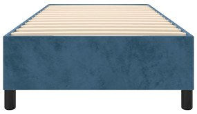 vidaXL Πλαίσιο Κρεβατιού Σκούρο Μπλε 90x190 εκ. Βελούδινο