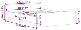 ΠΛΑΙΣΙΟ ΚΡΕΒΑΤΙΟΥ ΧΩΡΙΣ ΣΤΡΩΜΑ 120X190 ΕΚ. ΕΠΕΞΕΡΓΑΣΜΕΝΟ ΞΥΛΟ 3328770