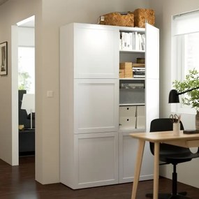 BESTÅ σύνθεση αποθήκευσης με πόρτες, 120x42x193 cm 490.575.23