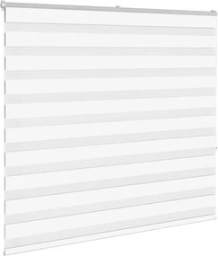 vidaXL Ζέβρα τυφλή Λευκό Πλάτος υφάσματος 160,9 εκ. Πολυεστέρας