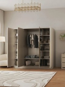 Ντουλάπα Lounier Τετράφυλλη-Κασμίρ - Χρυσό