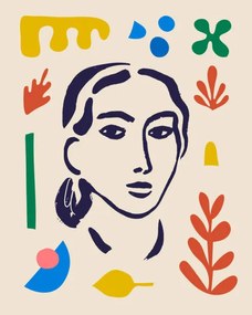 Εικονογράφηση Vector woman art poster. Matisse inspired, MaryliaDesign