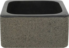 vidaXL Νιπτήρας Μαύρος 30 x 30 x 15 εκ. από Riverstone