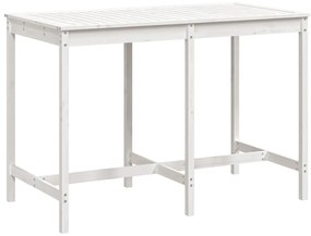 vidaXL Τραπέζι Κήπου Λευκό 159,5x82,5x110 εκ. από Μασίφ Ξύλο Πεύκου