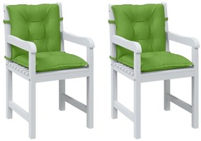 vidaXL Μαξιλάρια Καρέκλας με Πλάτη 2 τεμ. Πράσινο 100x50x7εκ. Ύφασμα