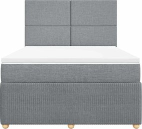 vidaXL Κρεβάτι Boxspring με Στρώμα Αν. Πράσινο 160x200εκ Υφασμάτινο