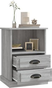 vidaXL Κομοδίνο Γκρι Sonoma 43x36x60 εκ.