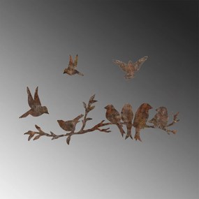 Decorative Metal Wall Accessory Rusty Birds 2 Antiquation
