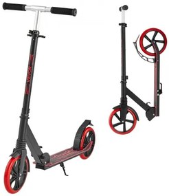 VEVOR Kick Scooter for Kids Ages 8+, Teens & Adults, 2-Wheel Toddler Scooter with Adjustable Height Handlebar, Wide Anti-Slip Deck, Foldable Lightweight for Boys & Girls up to 99.8 kg, Black + Red