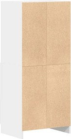 vidaXL Στήλη Κουζίνας Λευκή 57x41,5x131,5 εκ. από Επεξεργασμένο Ξύλο