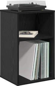 vidaXL Ντουλάπι δίσκων βινυλίου Μαύρη Δρυς 38 x 33 x 61 εκ