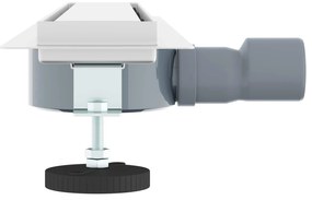 vidaXL Σιφόνι ντους 2-σε-1 με 360° σιφόνι Ασημί 60 cm