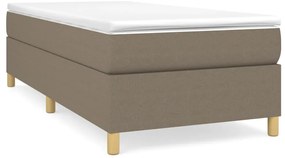 vidaXL Κρεβάτι Boxspring με Στρώμα Taupe 90x190 εκ.Υφασμάτινο
