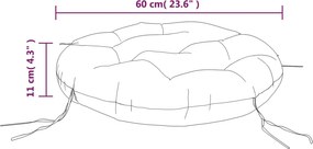 vidaXL Μαξιλάρι Στρογγυλό Πολύχρωμο Ø 60 x 11 εκ. από Ύφασμα Oxford