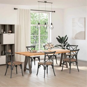 vidaXL Πόδια Τραπεζαρίας Σχήματος Α 2 τεμ. 60x(72-73) εκ. Ατσάλι