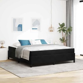 vidaXL Σκελετός Κρεβατιού με στρώμα Μαύρο 180 x 200 cm ύφασμα