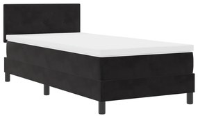 vidaXL Κρεβάτι με Στρώμα Μαύρο 90x200 εκ. Βελούδο