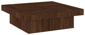 vidaXL Τραπεζάκι Σαλονιού Καφέ Δρυς 90x90x28 εκ. Επεξεργασμένο Ξύλο