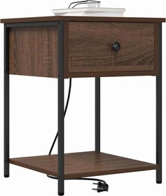 vidaXL Κομοδίνο Καφέ δρυς 42 x 41 x 56 εκ. Επεξεργασμένο ξύλο