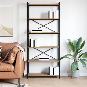 vidaXL Βιβλιοθήκη artisan δρυς 80 x 30 x 188 εκ Επεξεργασμένο ξύλο