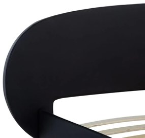 Πλαίσιο Κρεβατιού Μαύρο 180 x 200 εκ. από Συνθετικό Δέρμα - Μαύρο