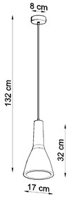 Sollux Κρεμαστό φωτιστικό Empoli 1,σκυρόδεμα,1xE27/60w