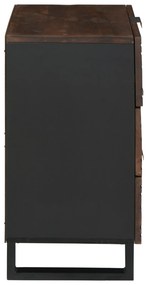 vidaXL Κομοδίνο  - 50x33x60 εκ., φτιαγμένο από μασίφ μάνγκο και μηχανική ξυλεία.