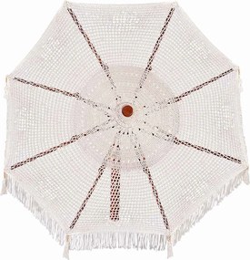 vidaXL Παράσολα Μακραμέ Κρεμ 252.5 x 252.5 x 260 εκ.