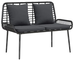 vidaXL Σέτ φαγητού για κήπο 3 pcs Μαύρο, Ανθρακί 109 x 63 x 83 εκ.