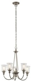 Πολυέλαιος Κρεμαστό Φωτιστικό 5xE27 Waverly Elstead Lighting-KL-WAVERLY5-CLP-Γκρι KL-WAVERLY5-CLP