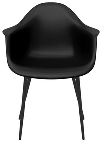 vidaXL Καρέκλες Τραπεζαρίας 2 τεμ. Μαύρες από Πολυπροπυλένιο