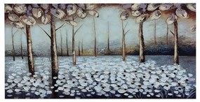 Πίνακας Καμβάς Trees With Flowers 148-221-101 120x2,3x60cm Multi Οριζόντιοι Καμβάς