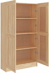 vidaXL Βιβλιοθήκη Χρώμα Sonoma Δρυς 82,5 x 30,5 x 150 εκ. Επεξ. Ξύλο