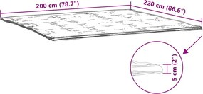vidaXL Προστατευτικό στρώματος Λευκό 200x220 εκ.